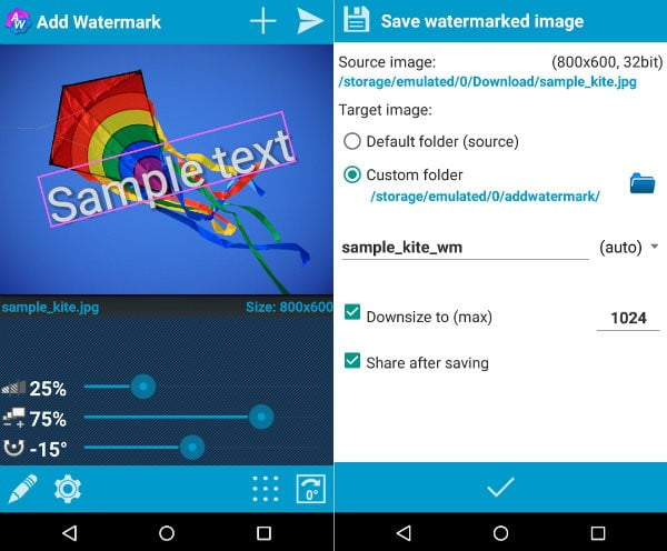 بهترین و حرفه ای ترین برنامه واترمارک اندروید Add Watermark با تنظیمات فراوان