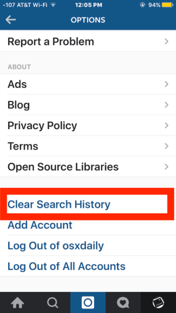 نحوه پاک کردن تاریخچه جستجو در اینستاگرام