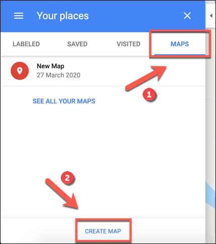 ایجاد نقشه در گوگل مپ
