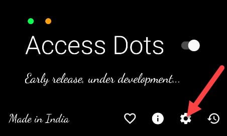 حالا به برنامه Access Dots برگردید