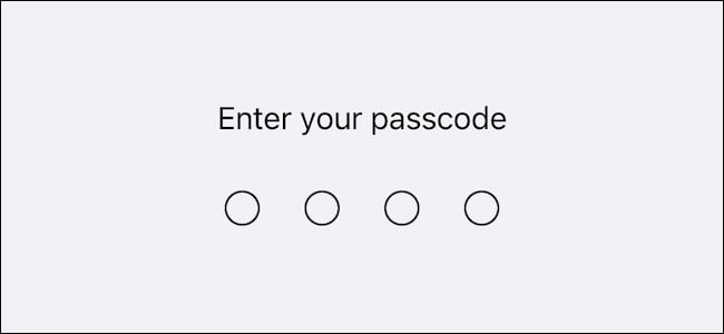 رمز عبورتان یا قفل صفحه را وارد کنید.
