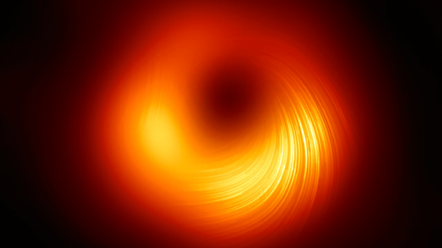 مشاهده میدان مغناطیسی در تصویر سیاهچاله