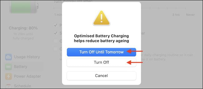 غیر فعال سازی مصرف بهینه باتری
