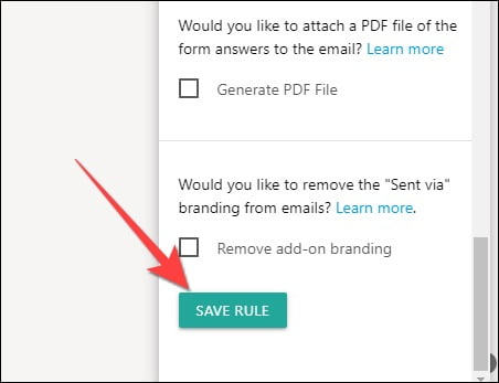 دریافت پاسخهای Google forms در ایمیل 11 ذخیره تغییرات