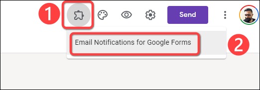 دریافت پاسخهای Google forms در ایمیل 7 پیکربندی افزونه