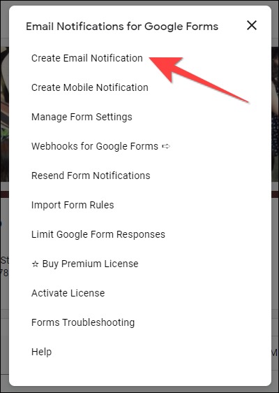 دریافت پاسخهای Google forms در ایمیل 8 ایجاد اعلان ایمیل