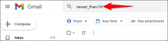 ایمیل‌های Gmail جدید را در روزها، ماه‌ها یا سال‌های مشخص‌شده پیدا کنید
