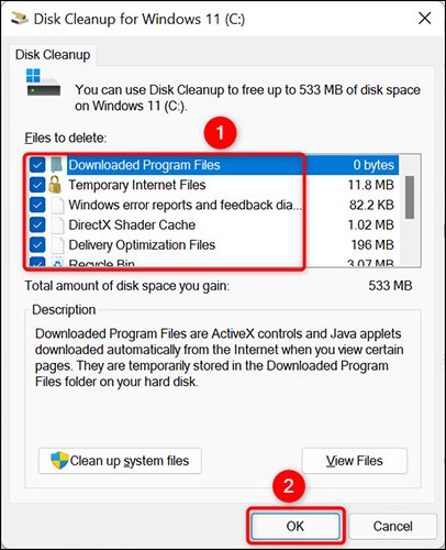چگونه کش در سیستم عامل ویندوز 11 را پاک کنیم 3 نحوه استفاده از Disk Cleanup برای پاک کردن کش