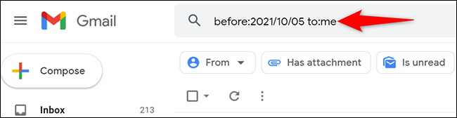 ایمیل های جیمیل دریافت شده قبل از یک تاریخ خاص را پیدا کنید