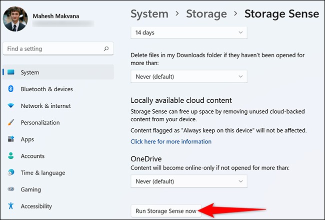 Storage Sense