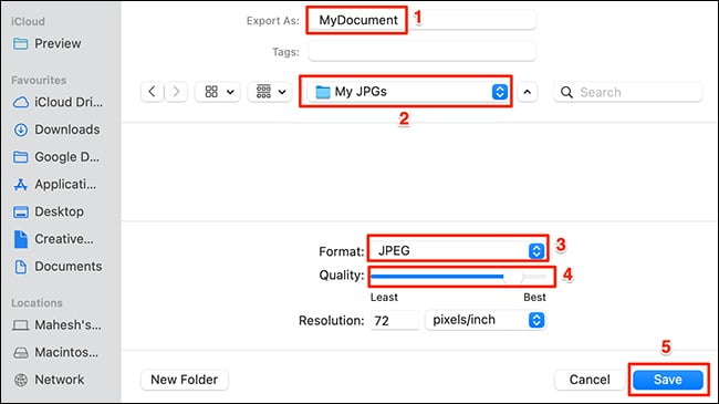 نحوه تبدیل JPG به PDF در مک
