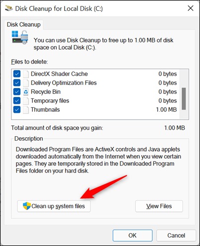 Disk cleanup