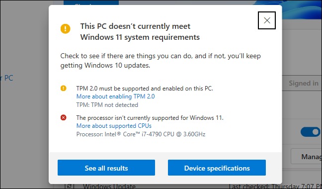نحوه نصب ویندوز 11 روی کامپیوتری که پشتیبانی نمی کند
