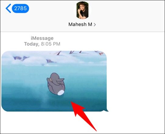 نحوه دانلود GIF از پیام در آیفون