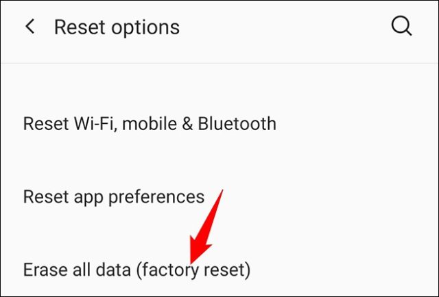 Erase All Data (Factory Reset)