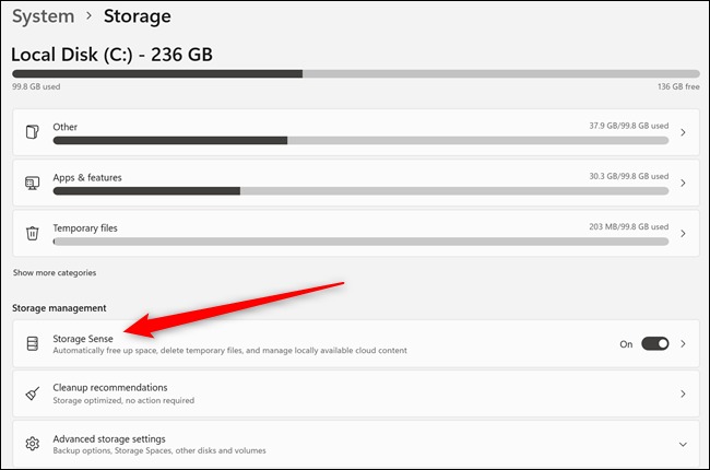 Storage Sense