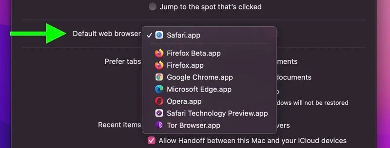 نحوه تغییر مرورگر پیش فرض در مک