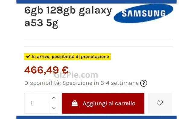 قیمت گوشی Galaxy A53 سامسونگ در اروپا مشخص شد