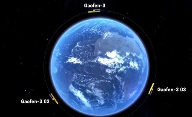 تشکیل رصد زمین توسط ماهواره Gaofen-۳ چین