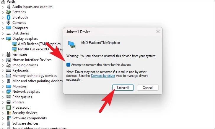 چگونگی آپدیت درایور گرافیک در ویندوز 11 12 Force Uninstall