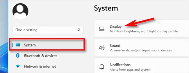 Display settings