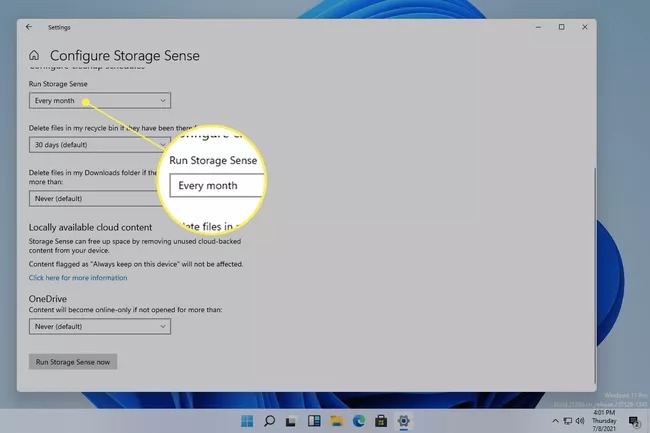 Storage sense