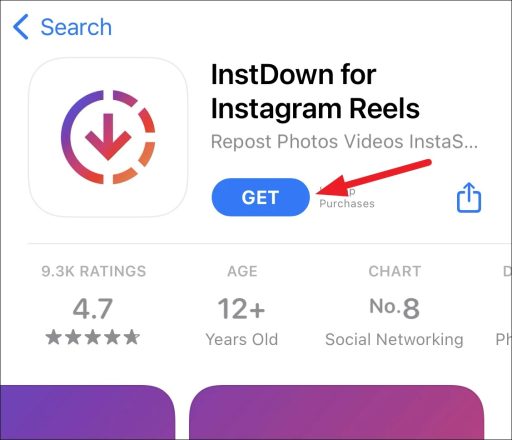 InstDown برای ذخیره ریلز