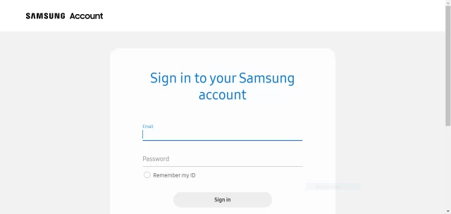 ورود به اکانت سامسونگ