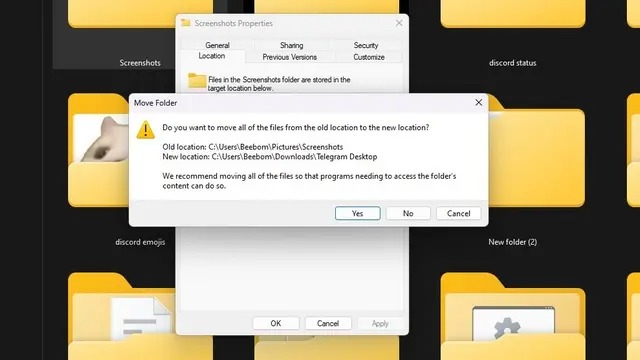 آموزش تغییر محل ذخیره اسکرین شات در ویندوز 11