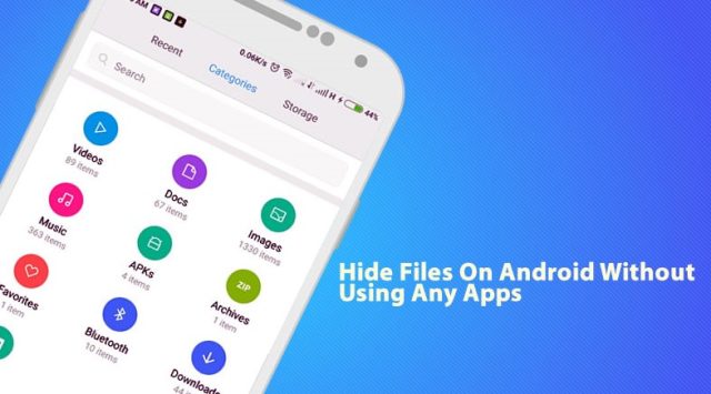 نحوه مخفی کردن فایل ها در اندروید
