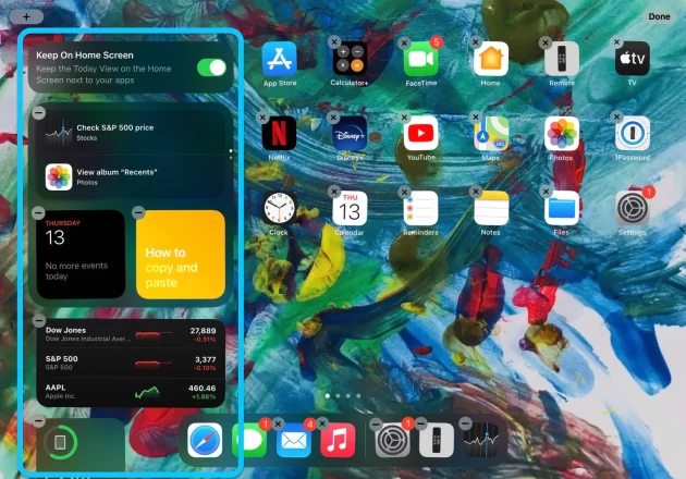 نحوه استفاده از ویجت های جدید در iPad