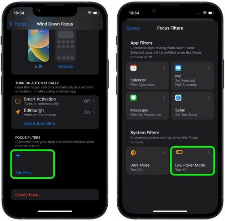 چگونه Low Power Mode را در حالت تمرکز iOS 16 فعال کنیم