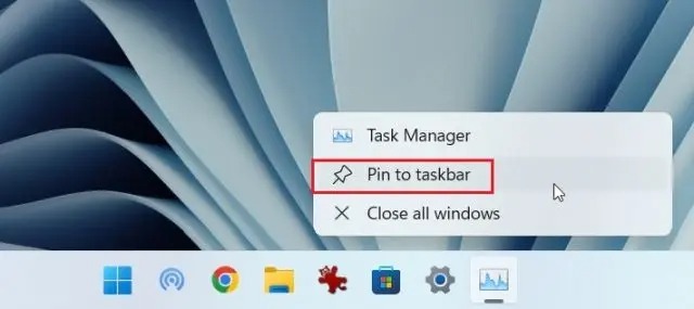 پین کردن Task Manager در تسک بار