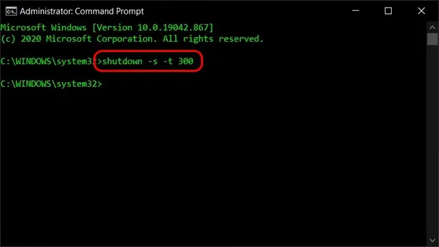 خاموش شدن را با استفاده از خط فرمان (Command Prompt) برنامه ریزی کنید.