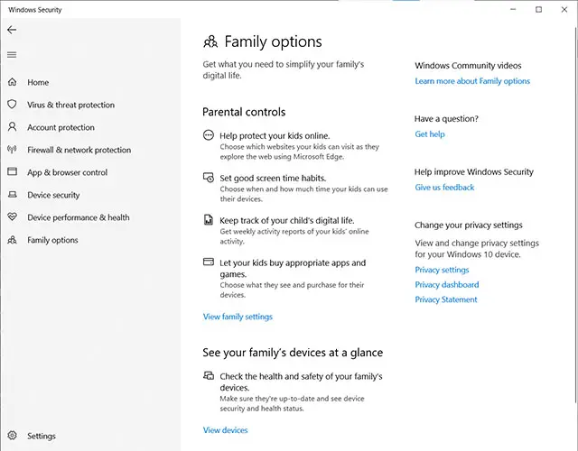 کنترل‌های والدین ویندوز 10 برای حفاظت از فایل ها
