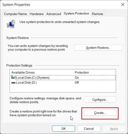 نحوه استفاده از System Restore در ویندوز 11