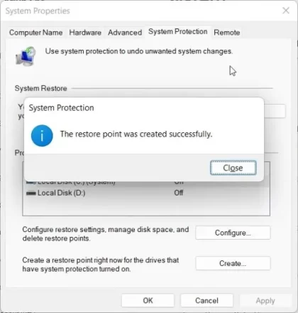 نحوه استفاده از System Restore در ویندوز 11