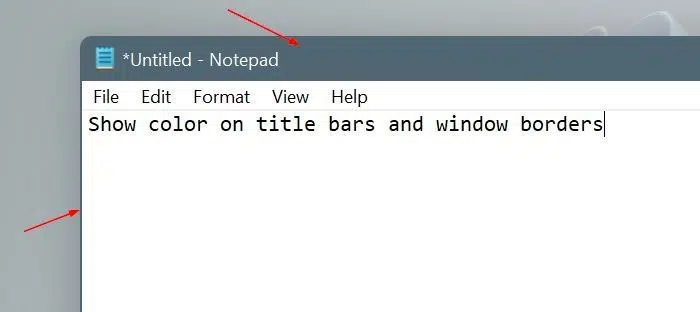 نحوه نمایش رنگ در نوار عنوان در ویندوزش 11