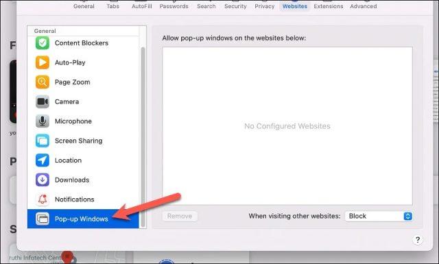 چگونه Pop-up Blocker را در مک غیرفعال کنیم