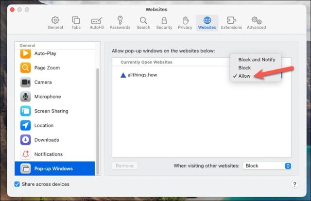 چگونه Pop-up Blocker را در مک غیرفعال کنیم