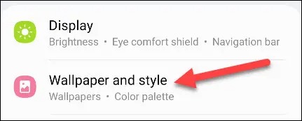 'Wallpaper and Style' را انتخاب کنید.