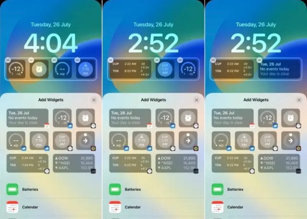 نحوه افزودن ابزارک به صفحه قفل آیفون در iOS 16 3 ترکیب ویجت ها