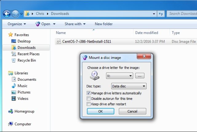 نصب تصویر ISO در ویندوز 7 یا ویستا