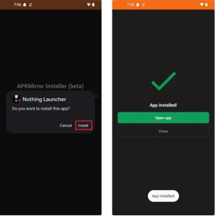 Nothing Launcher را به عنوان راه‌انداز پیش‌فرض گوشی خود تنظیم کنید.