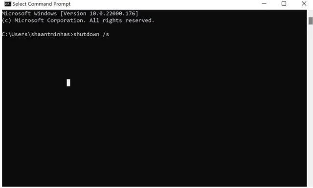 ویندوز 11 را از طریق Command Prompt خاموش کنید