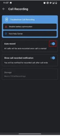 نحوه فعال کردن ضبط خودکار تماس در Truecaller در اندروید