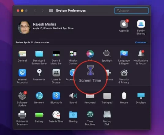 Screen Time در مک