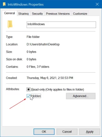 مخفی کردن فایل ها و پوشه ها در دسکتاپ ویندوز 10