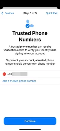 مدیریت تلفن شماره  مورد اعتماد در بررسی ایمنی 