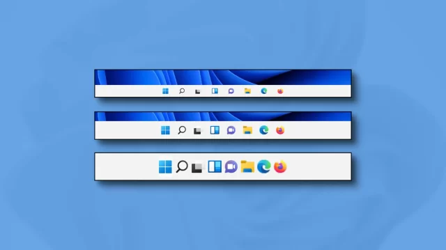 نحوه تغییر اندازه آیکون های نوار وظیفه در ویندوز 11